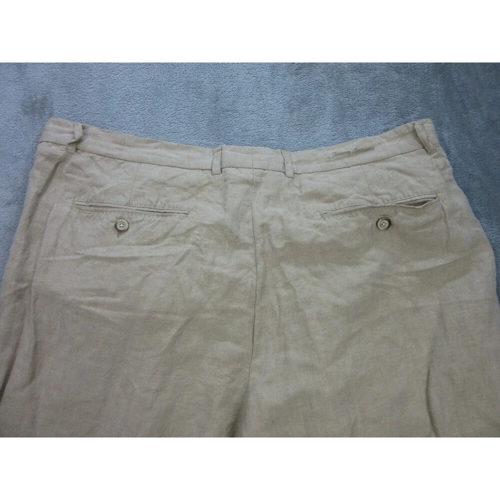 Tommy Bahama Pants Mens 42 (Actual 39 x28.5) Linen Silk Blend Chino Beige